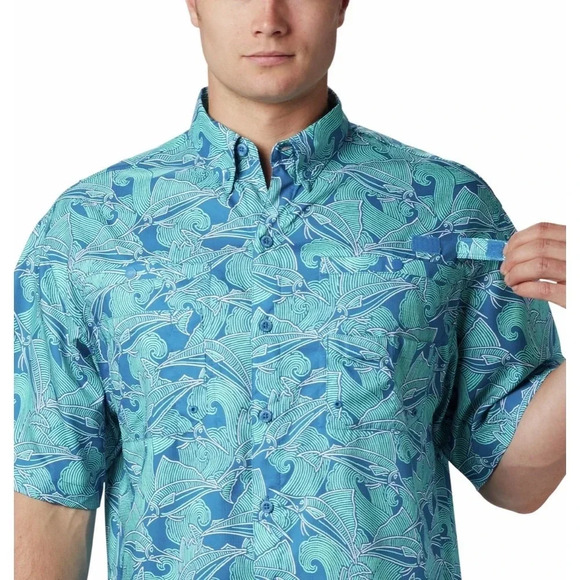 Columbia Super Tamiam S/S Shirt- Size S - Picture 2 of 11